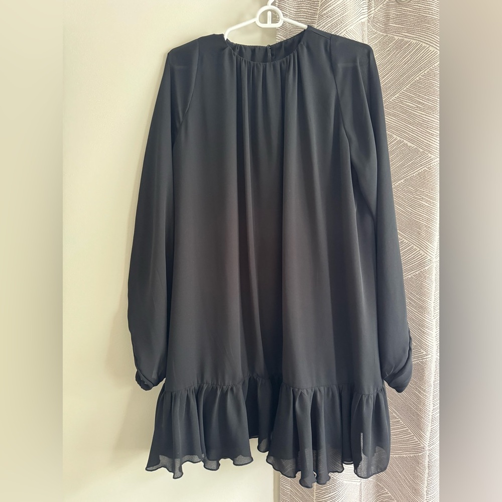 Abercrombie & Fitch Black Long-Sleeve Dress